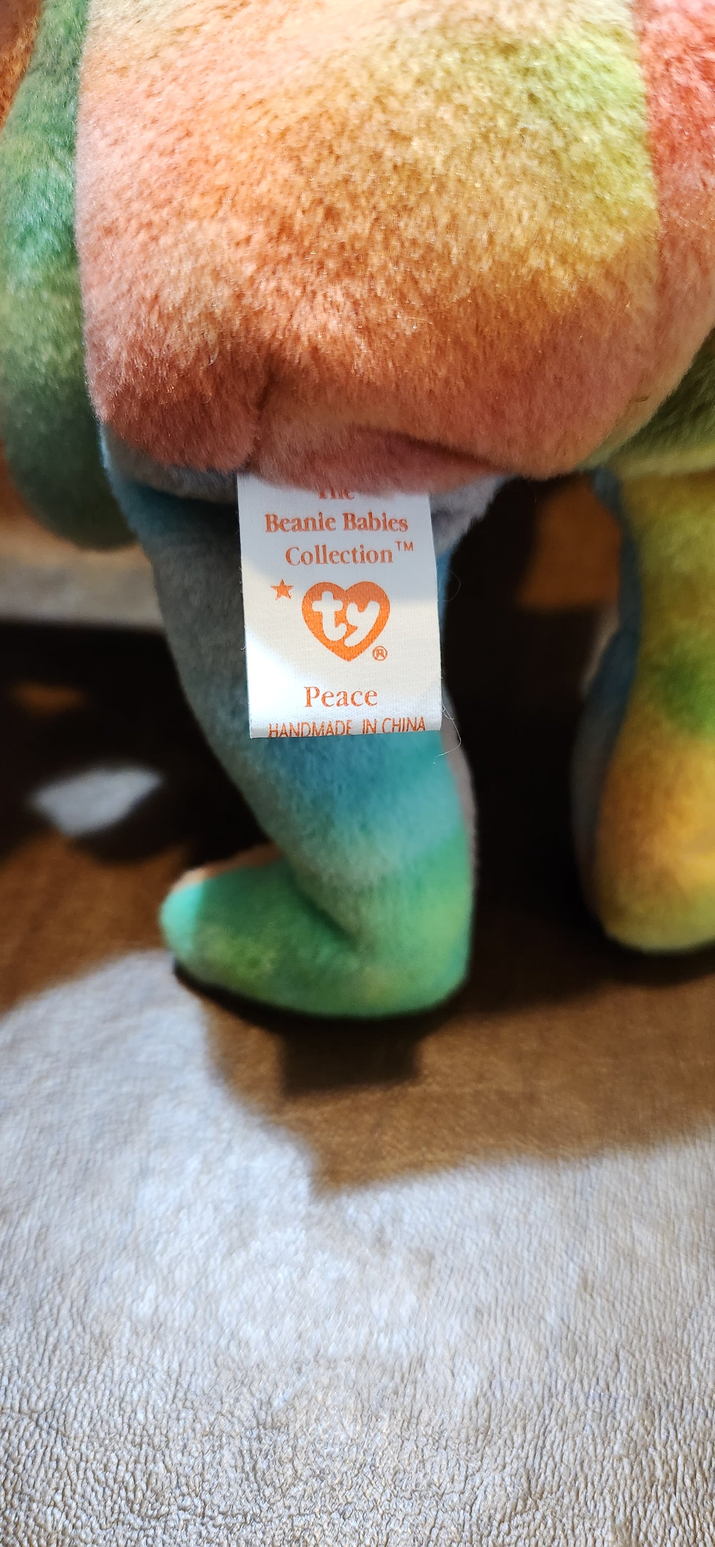 Peace Bear Beanie Baby