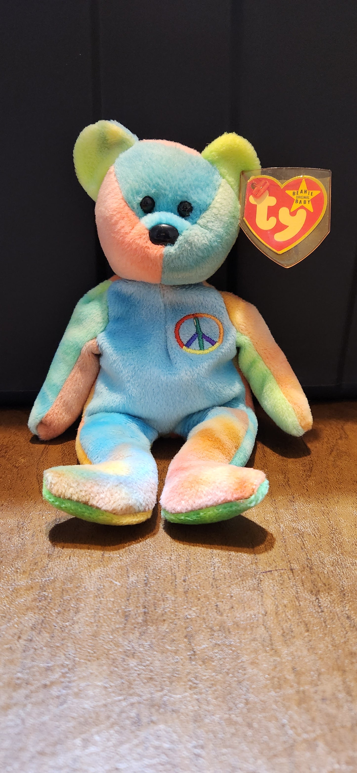 Peace Bear Beanie Baby