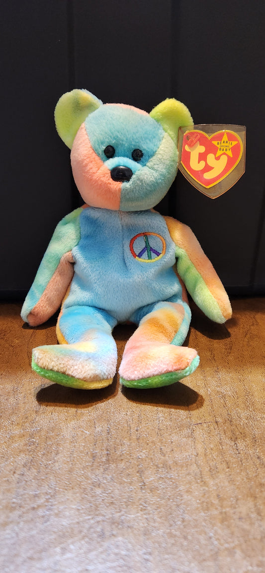 Peace Bear Beanie Baby