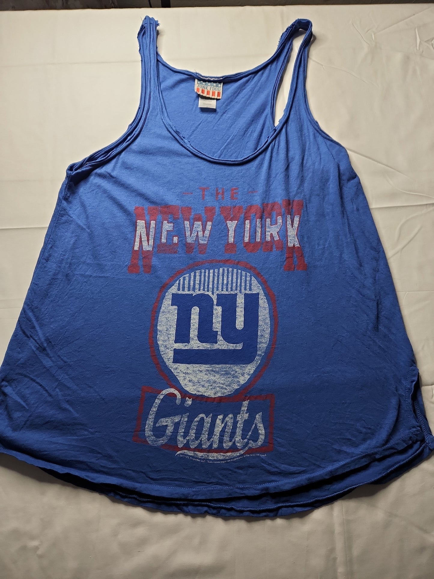 JUNK FOOD NY Giants Tank Size Small